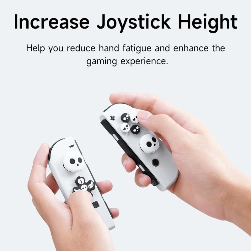 Jemdo Halloween Cross D-Pad Button Caps Set Joystick Cover,Cool Switch Thumb Grip Caps Compatible with Nintendo Switch/OLED/Lite,Soft Silicone ABXY Key Buttons Joystick Cap Covers Accessories - Image 3